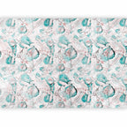 Wall Mural Autumn Leaves Turquoise Pattern