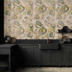 Wall Mural - Floral Leaves in Green and Yellow