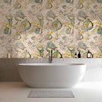 Green and Yellow Autumn Leaves Floral Wall Mural