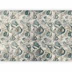 Wall Mural Grey Leaves Floral Pattern