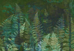 Wall Mural Green Abstract Forest Fern Leaves