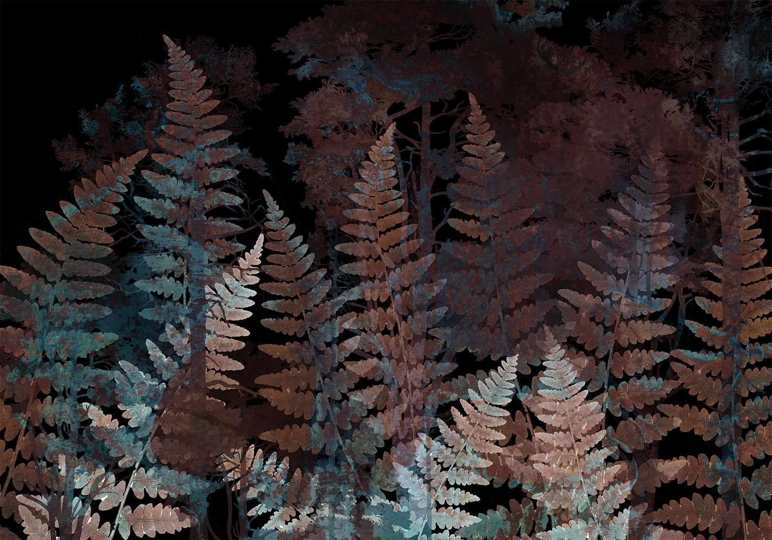 Wall Mural Ferns in the Woods