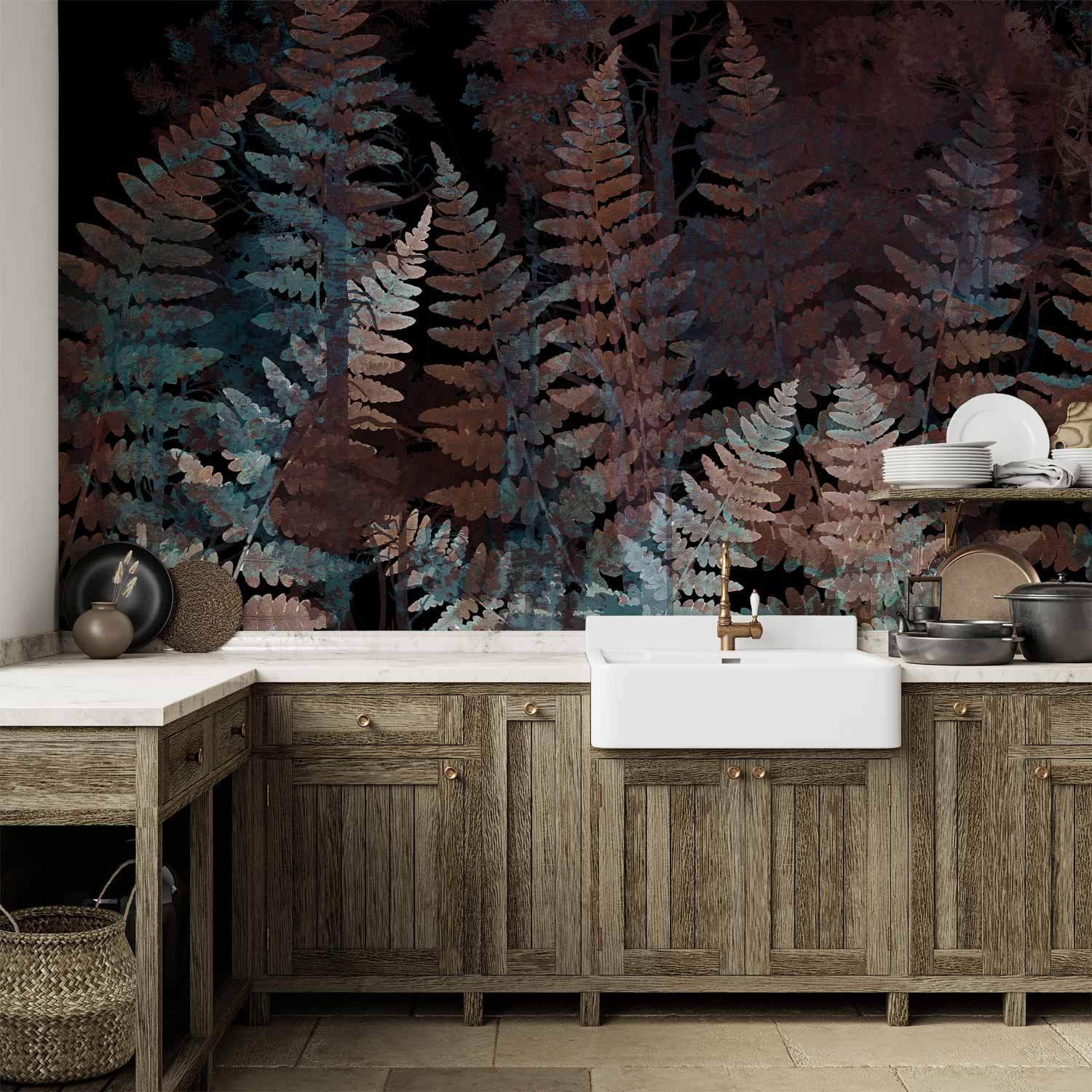 Wall Mural Ferns in the Woods