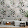 Green Leaf Pattern Nature Wall Mural