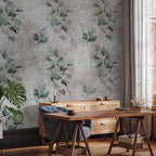 Green Leaf Pattern Nature Wall Mural
