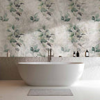 Green Leaf Pattern Nature Wall Mural