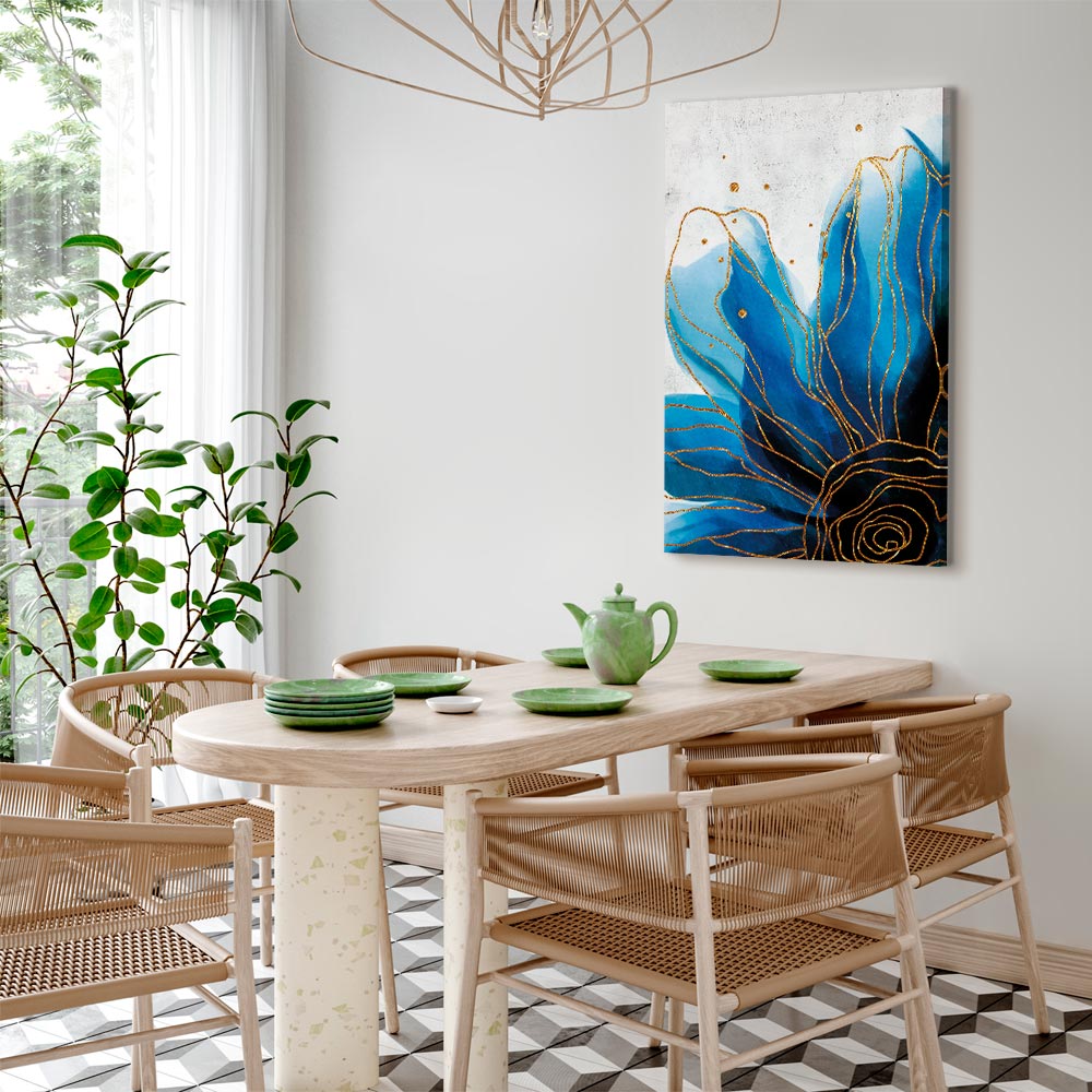 Enchanted Abstract Flower Vertical Canvas Print