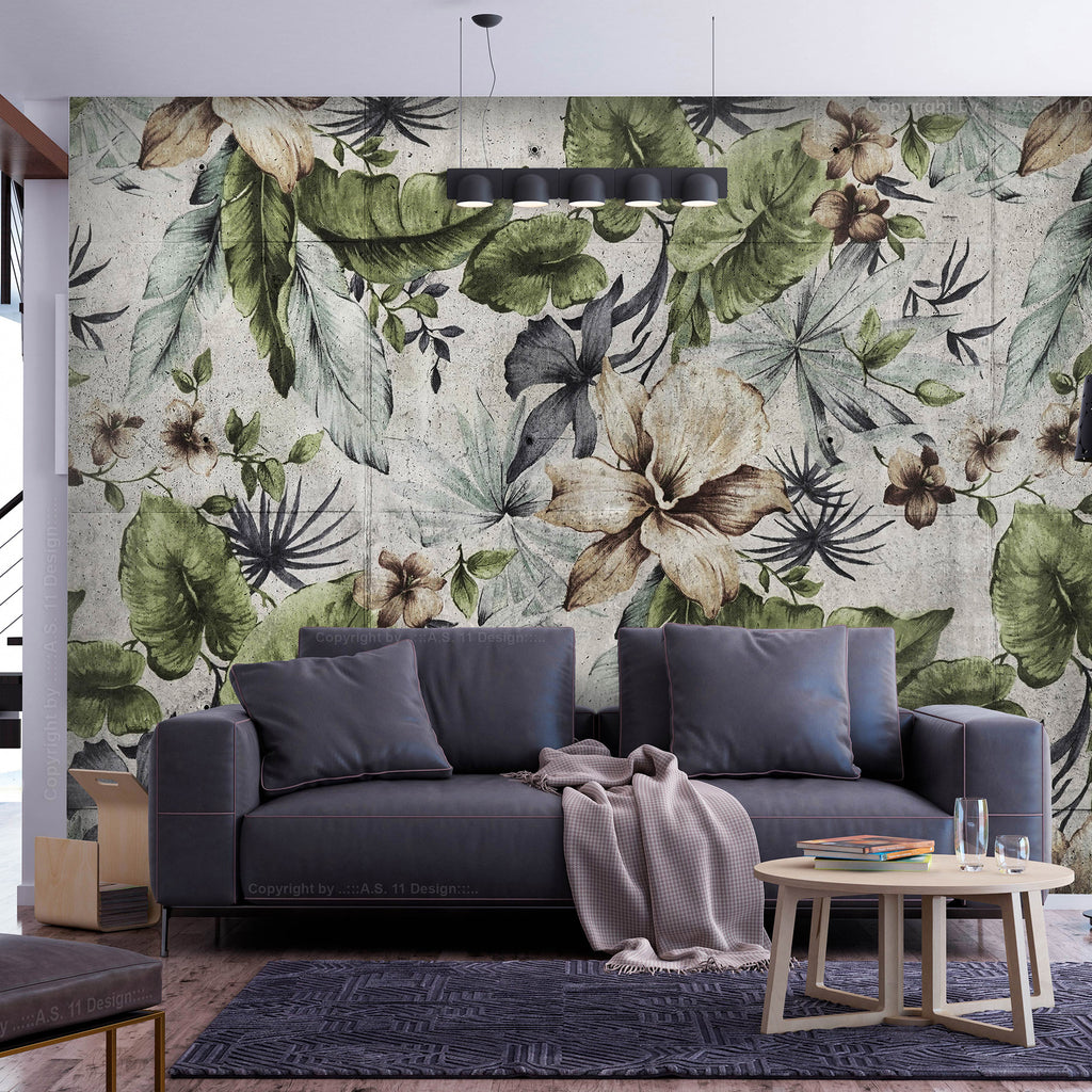 Wall Mural Leaves Vegetation City First Variant