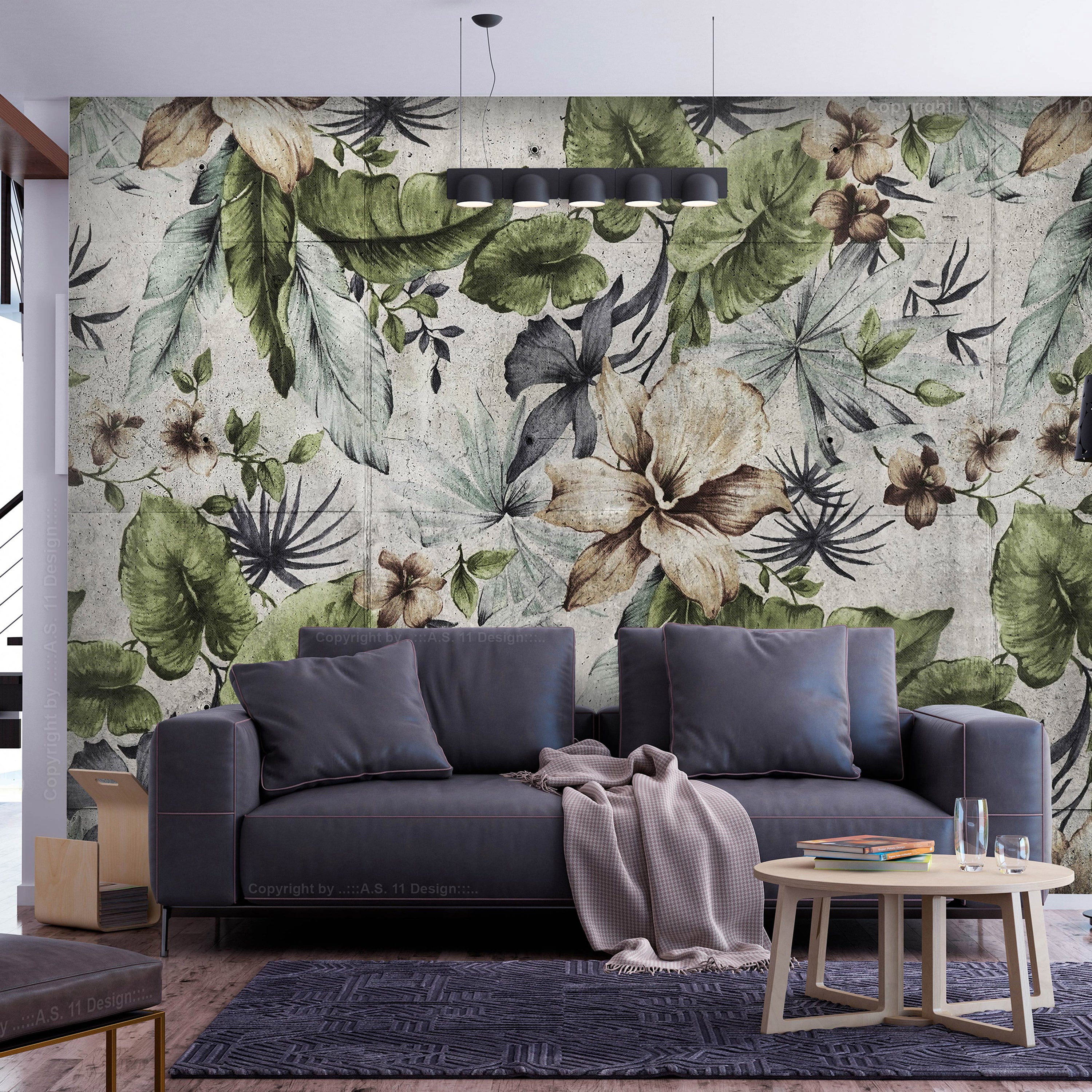 Wall Mural Leaves Vegetation City First Variant