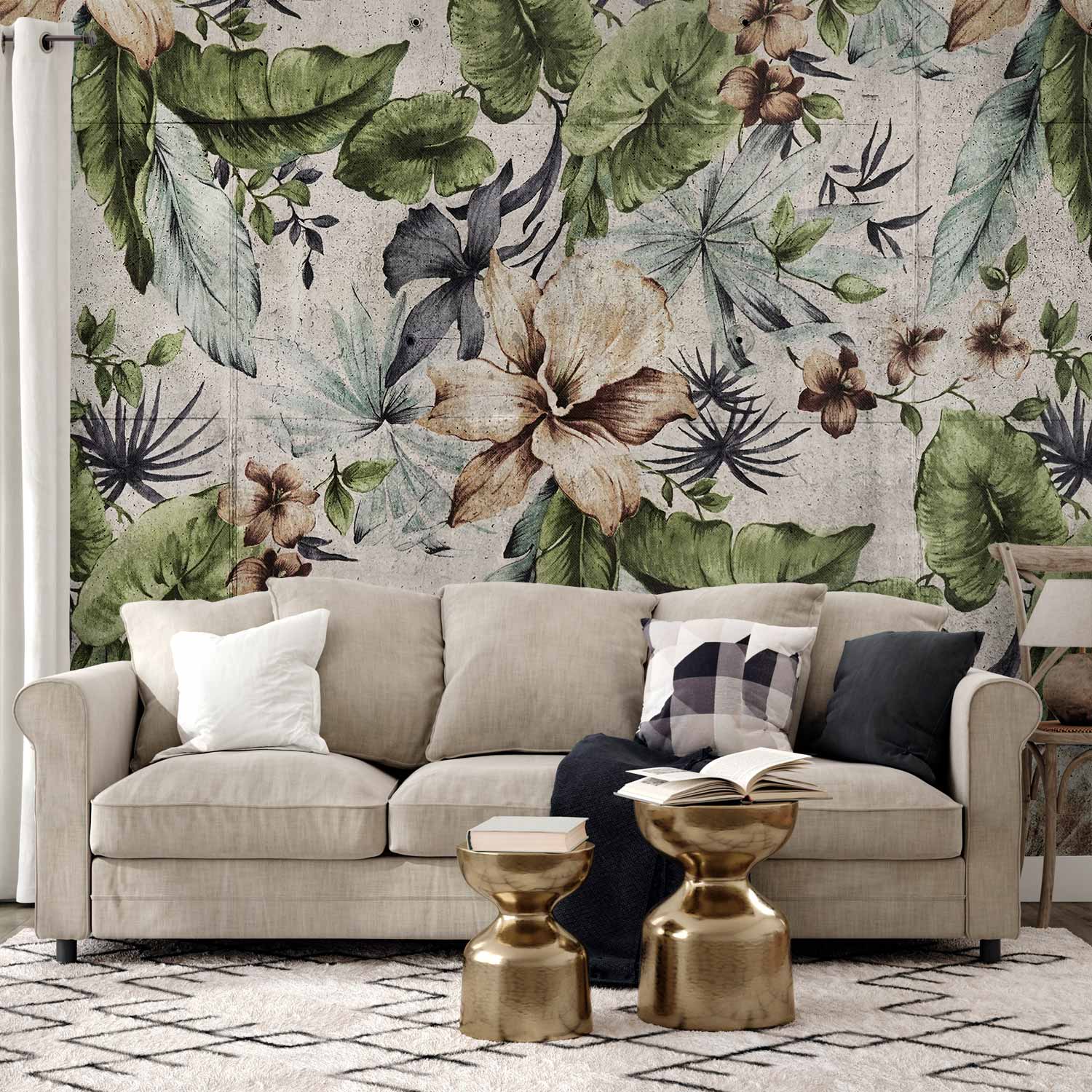 Wall Mural Leaves Vegetation City First Variant