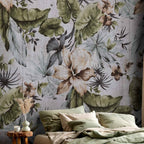 Retro Jungle Landscape Wall Mural