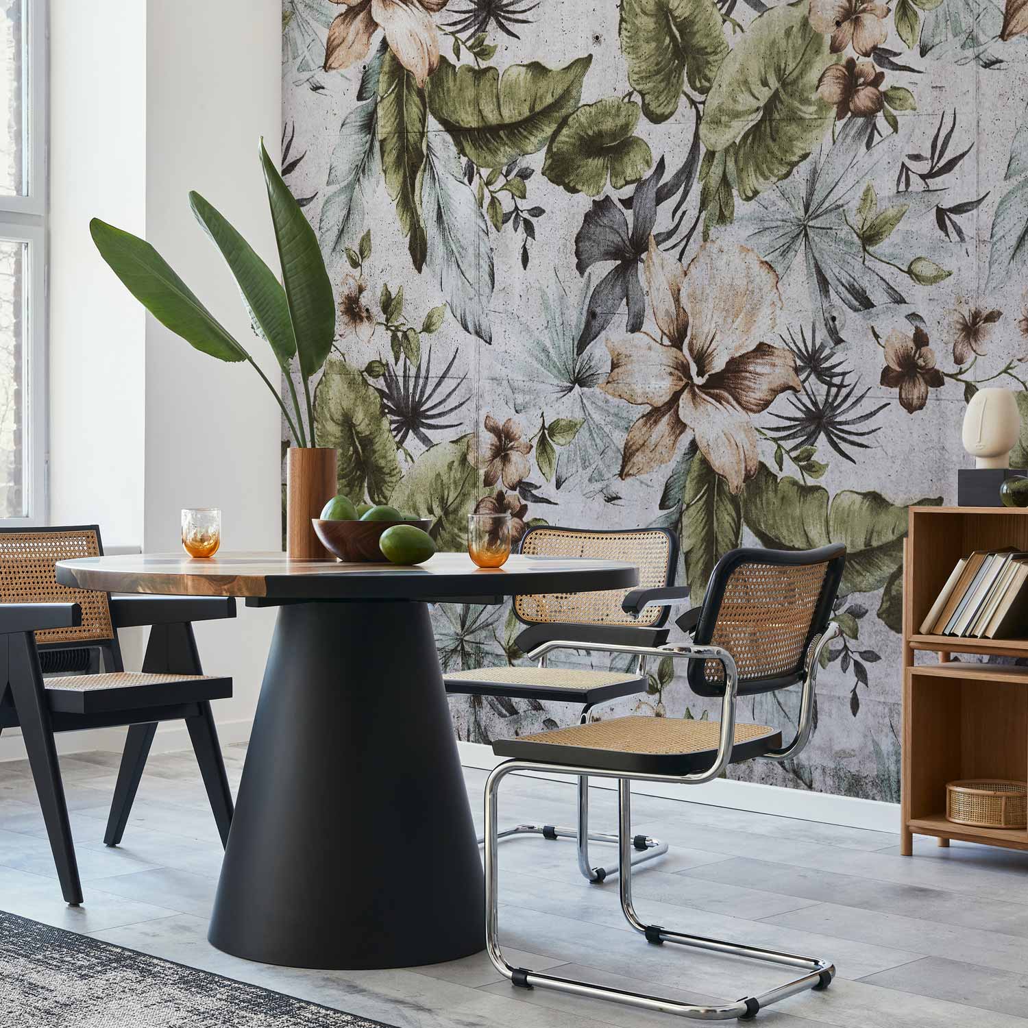 Retro Jungle Landscape Wall Mural