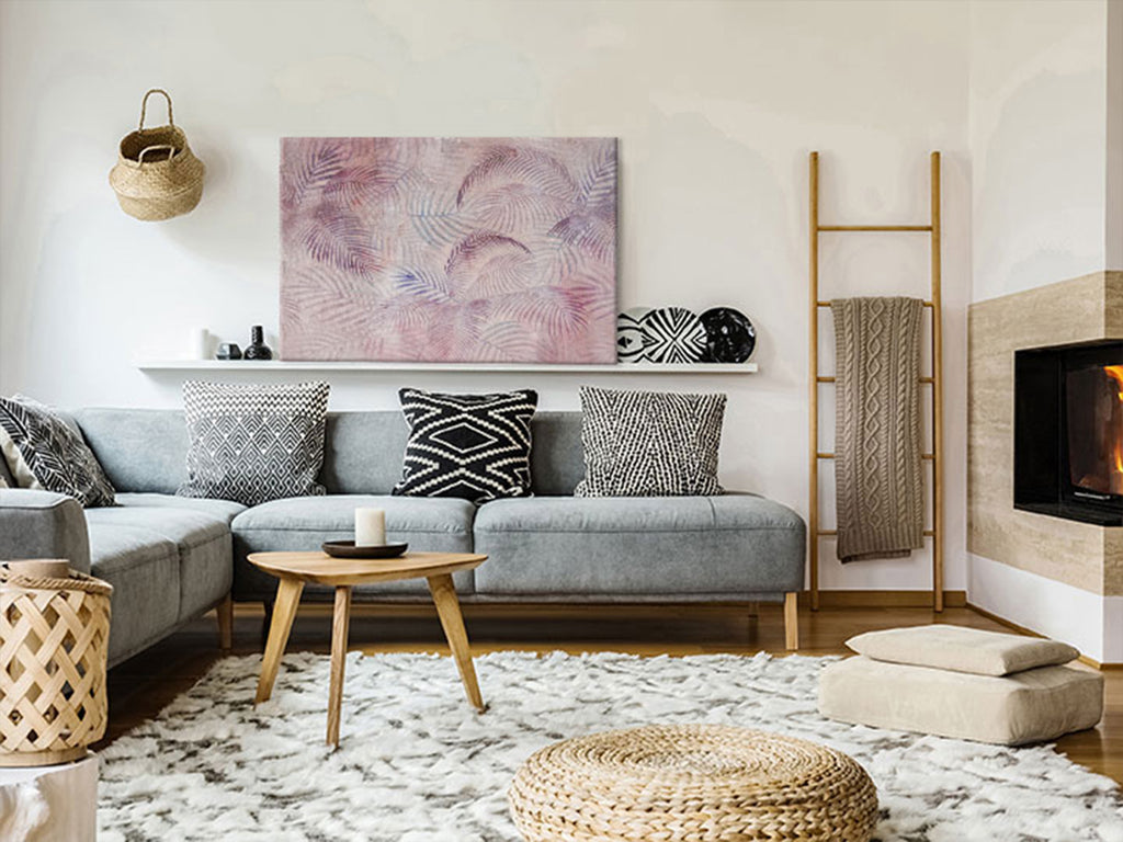 Leinwanddruck Rosa Natur Breit 1-teilig