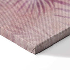 Pink Palm Leaves Nature Canvas Print
