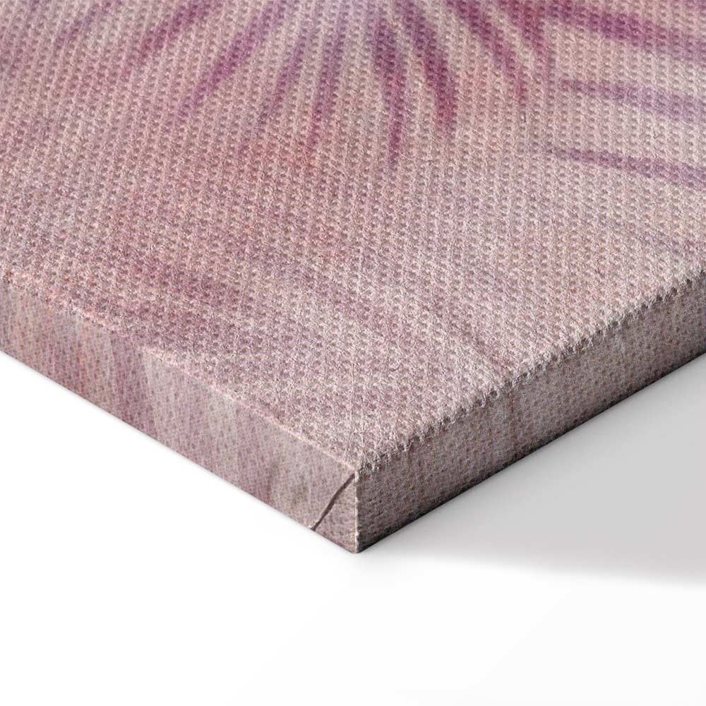 Pink Palm Leaves Nature Canvas Print