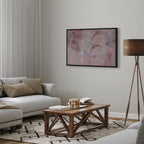 Pink Palm Leaves Nature Canvas Print