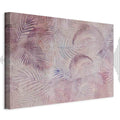 Pink Palm Leaves Nature Canvas Print