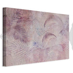 Pink Palm Leaves Nature Canvas Print