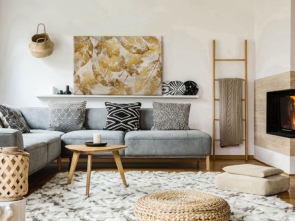 Leinwanddruck Goldmosaik Breit - 1-teilig