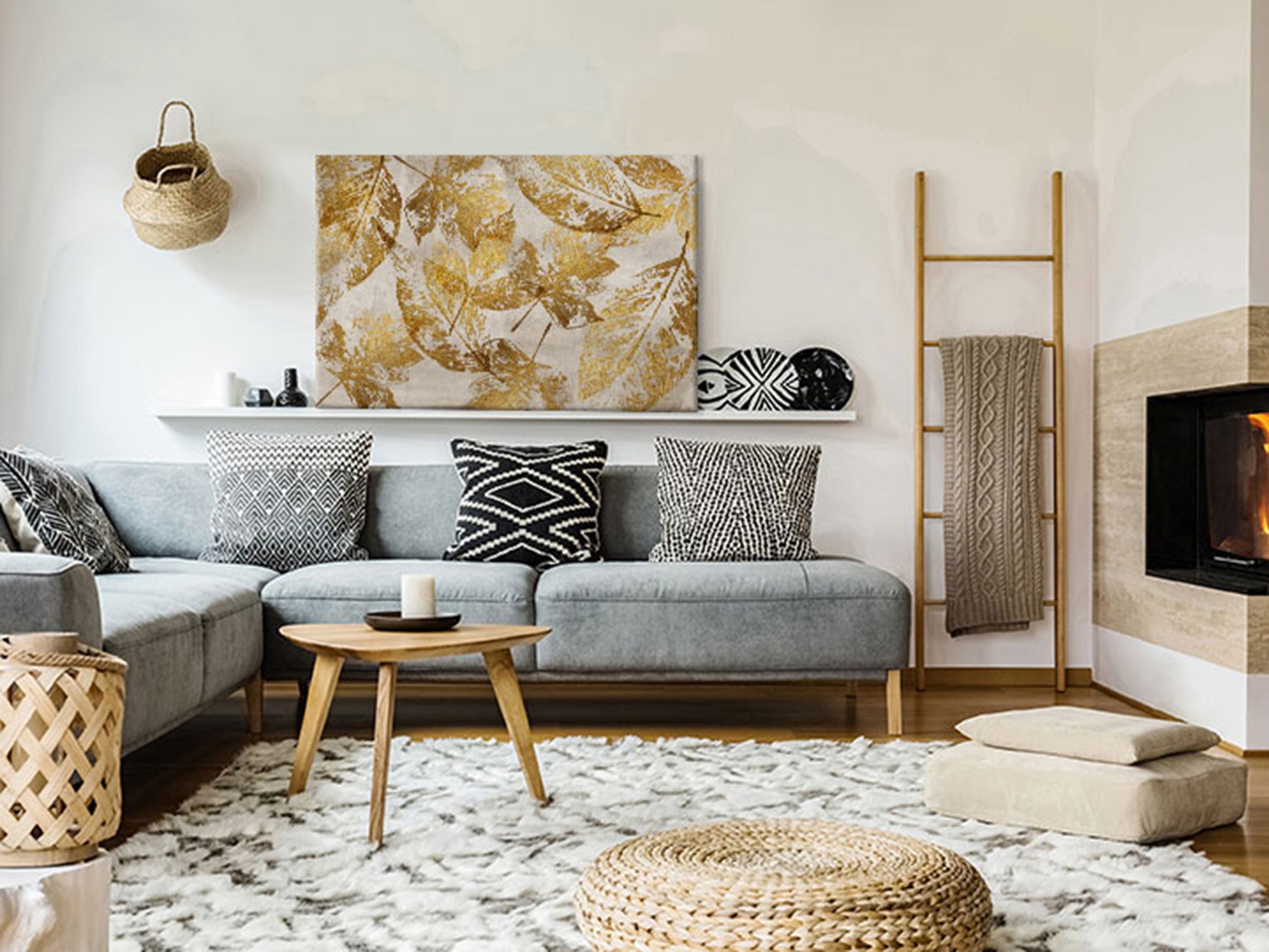 Leinwanddruck Goldmosaik Breit - 1-teilig