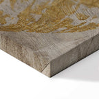 Gold Mosaic Leaves Wide Canvas Print