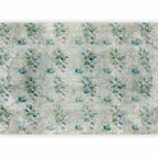 Wall Mural Mint Leaves on Retro Pattern