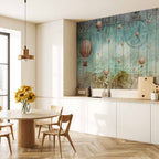 Vintage Hot Air Balloons Sky Wall Mural