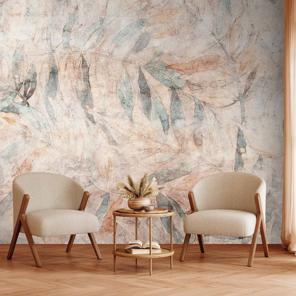 Wall Mural - Greek Laurels on Beige Background