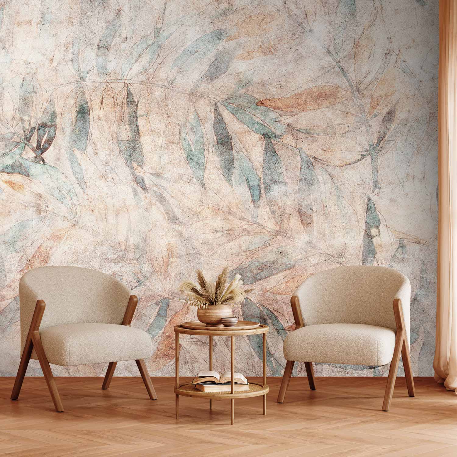 Wall Mural - Greek Laurels on Beige Background