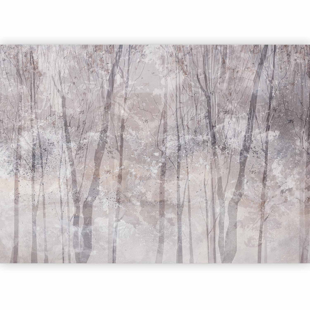 Wall Mural - Eternal Forest winter landscape in cool colors