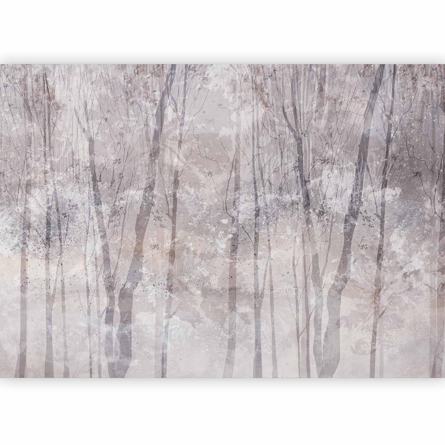 Wall Mural - Eternal Forest winter landscape in cool colors