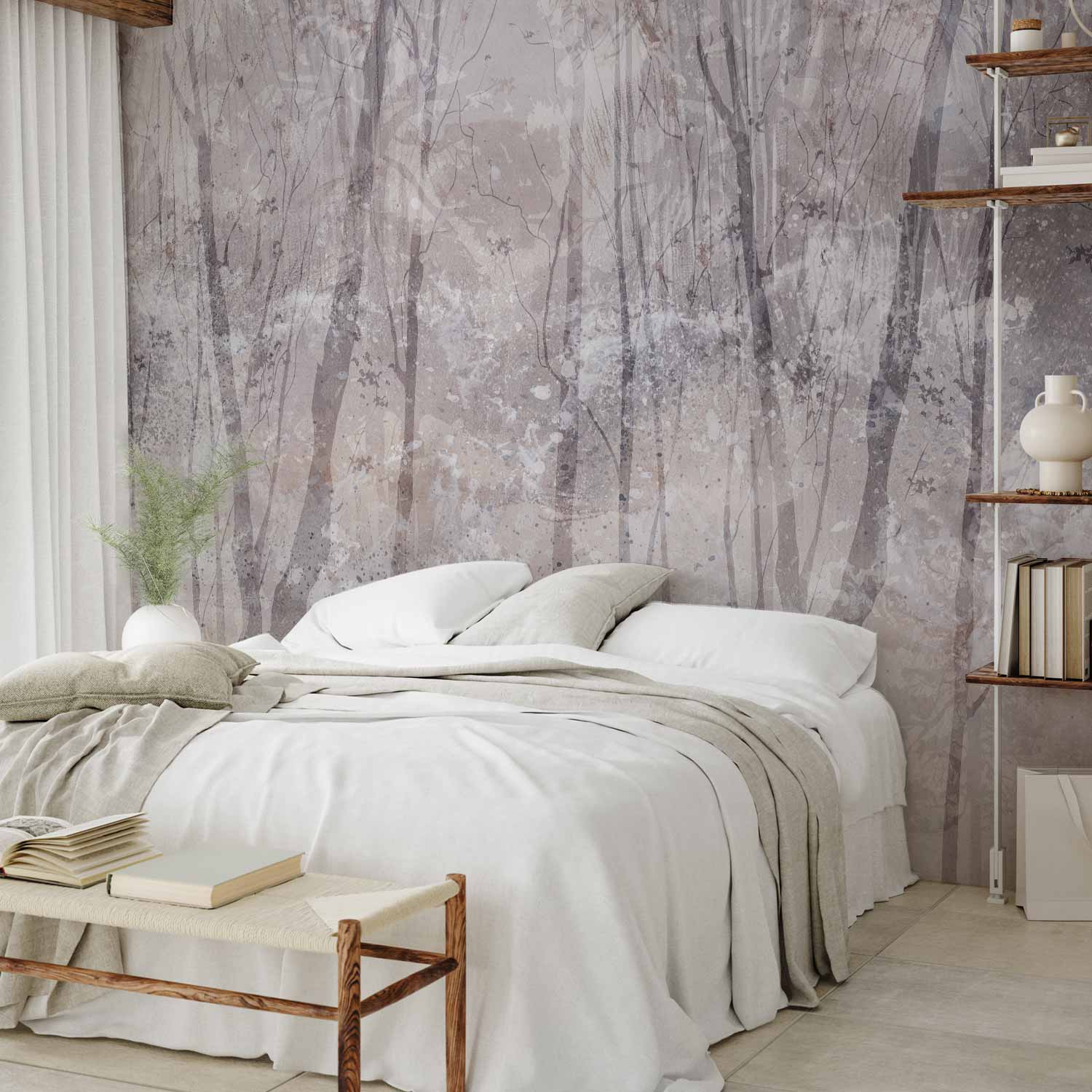 Eternal Winter Forest Landscape Wall Mural