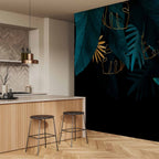 Monstera Leaves Composition Wall Mural