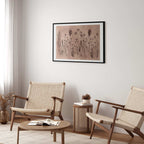 Field Flowers Black Botanical Poster