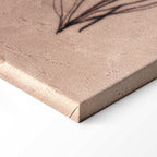 Wildflower Silhouette Lime Wash Canvas Print