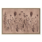 Wildflower Silhouette Lime Wash Canvas Print