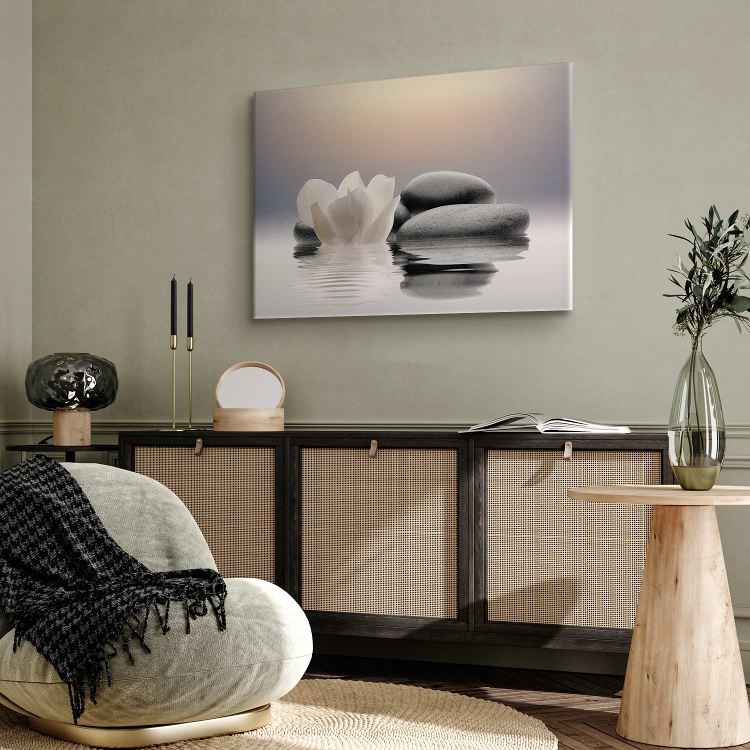 Zen Magnolia Garden Canvas Print