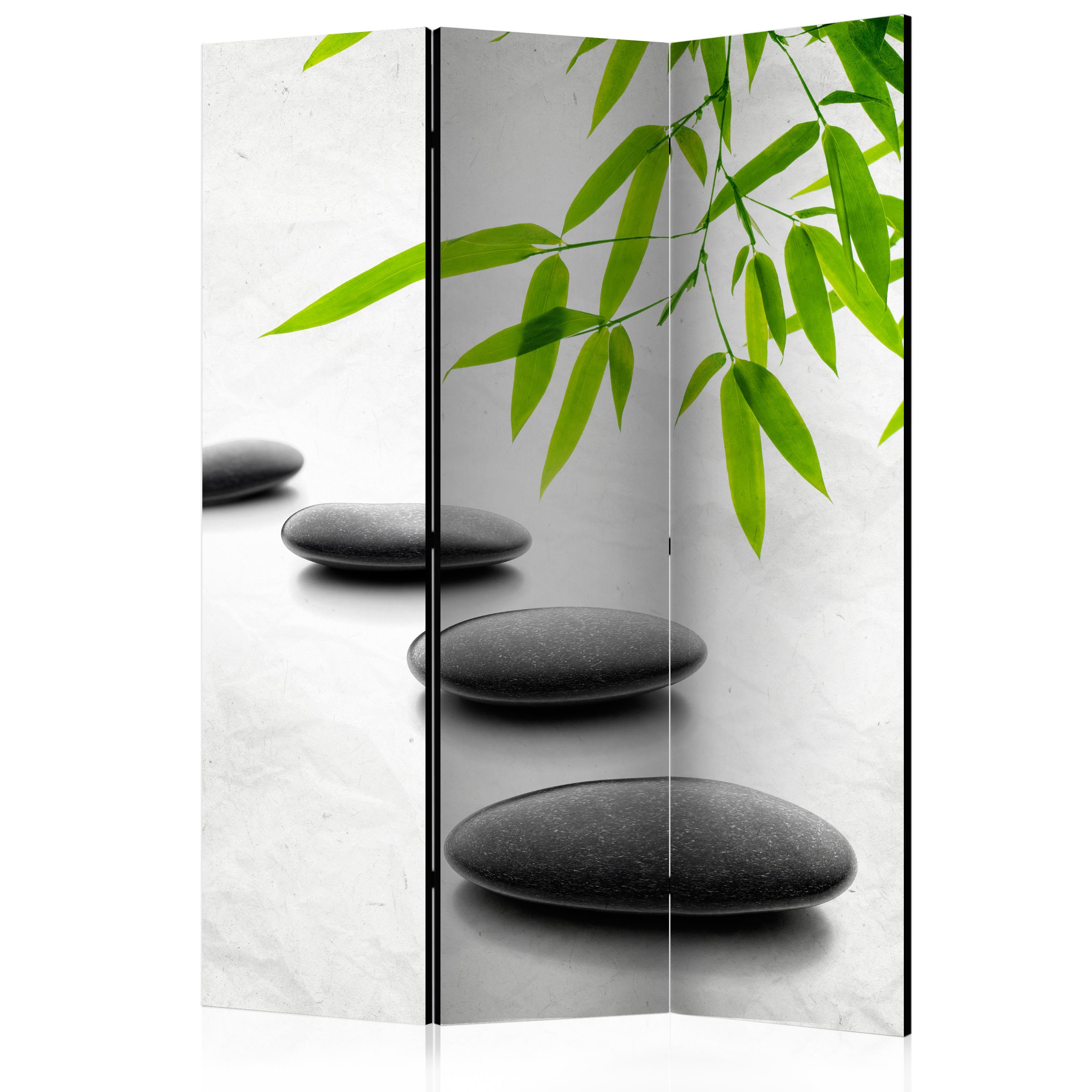 Zen Stones and Bamboo Nature Room Divider