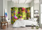 Summer Flower Meadow Colorful Room Divider