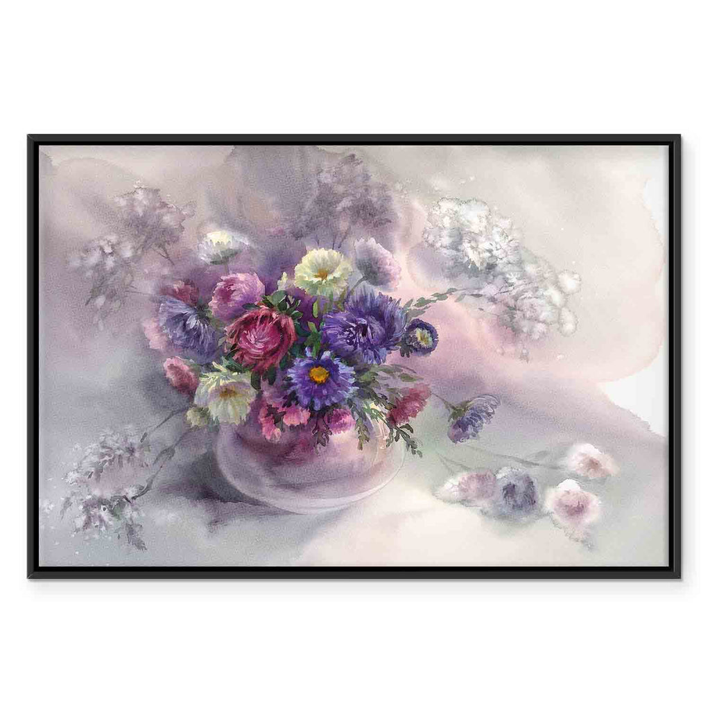 Watercolour Flower Bouquet Colorful Canvas Print