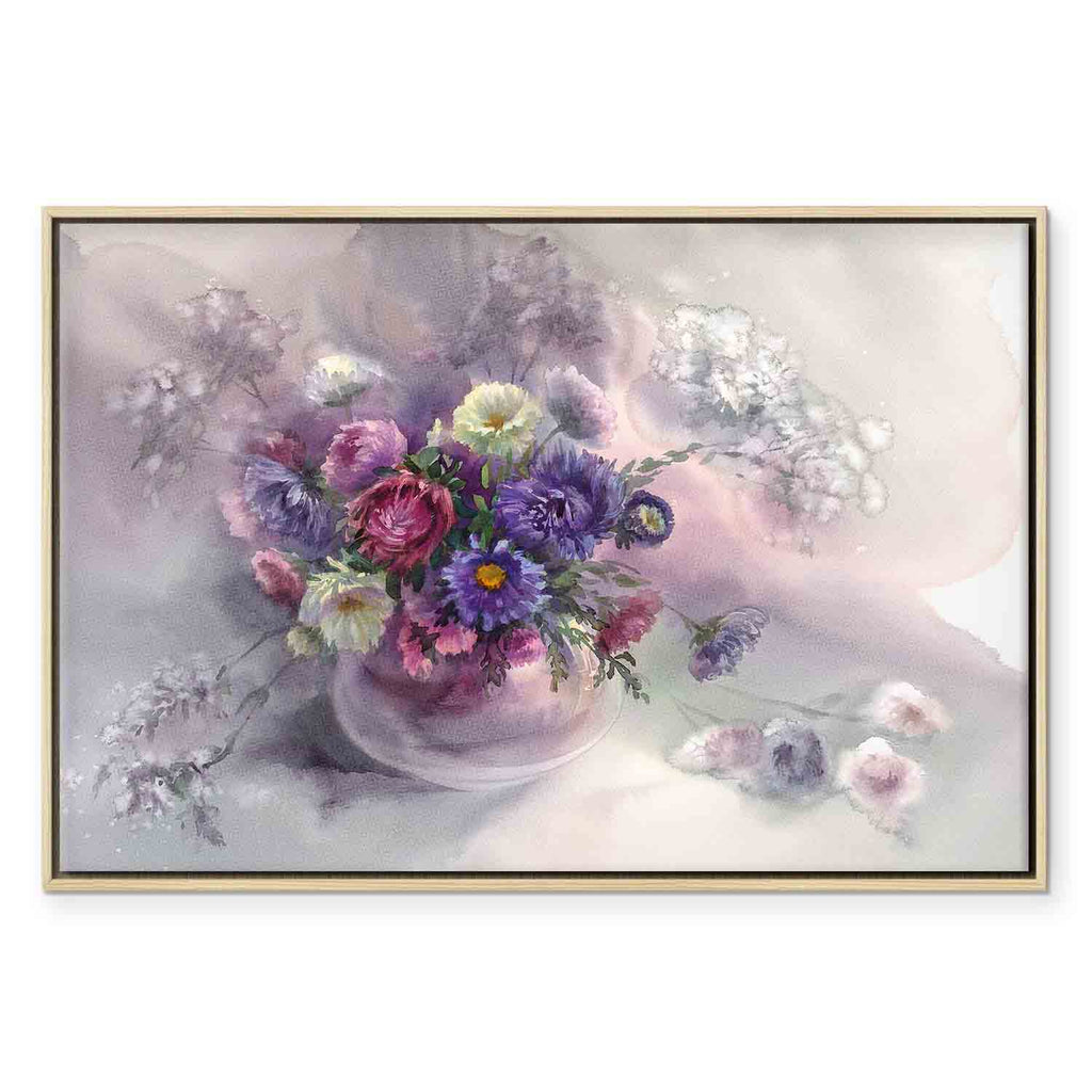 Watercolour Flower Bouquet Colorful Canvas Print