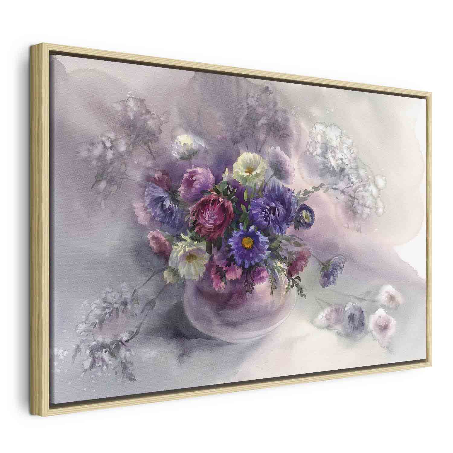 Watercolour Flower Bouquet Colorful Canvas Print