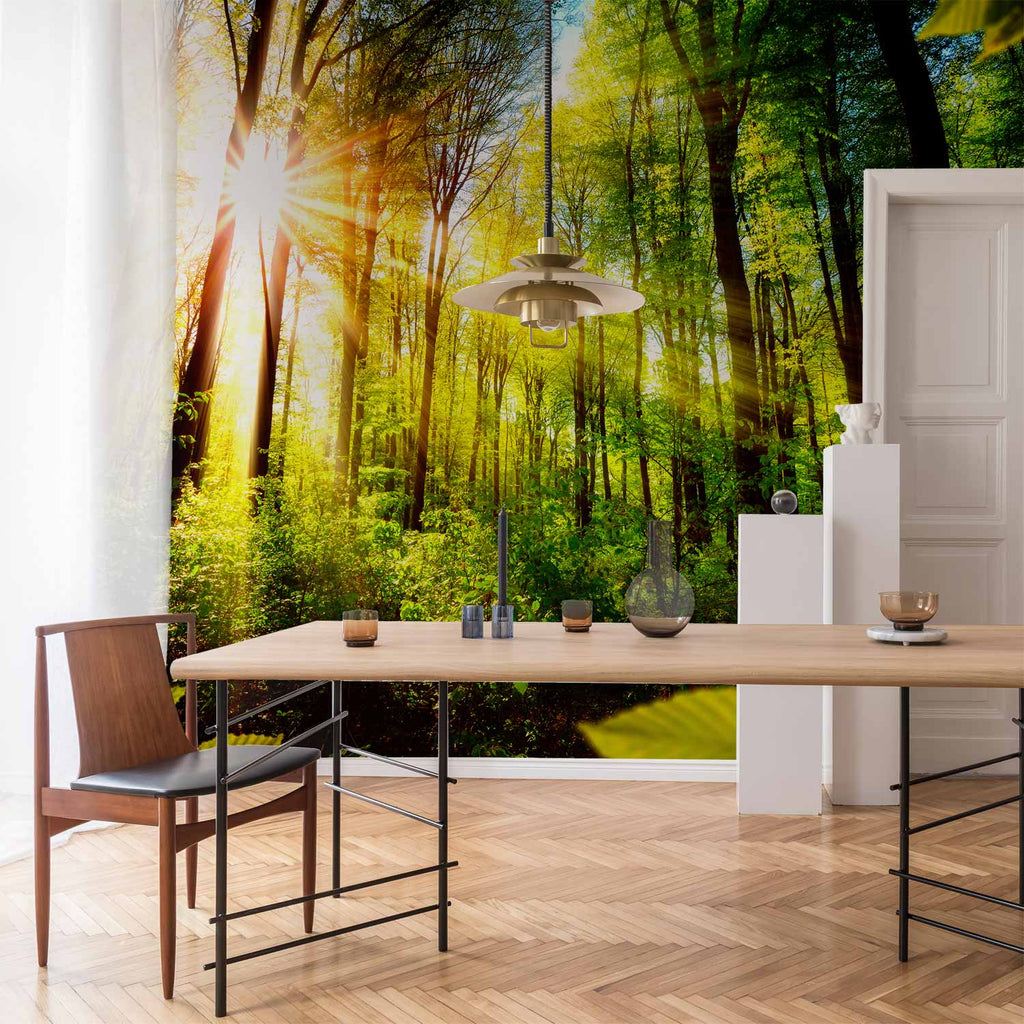 Forest Hideout Green Nature Wall Mural