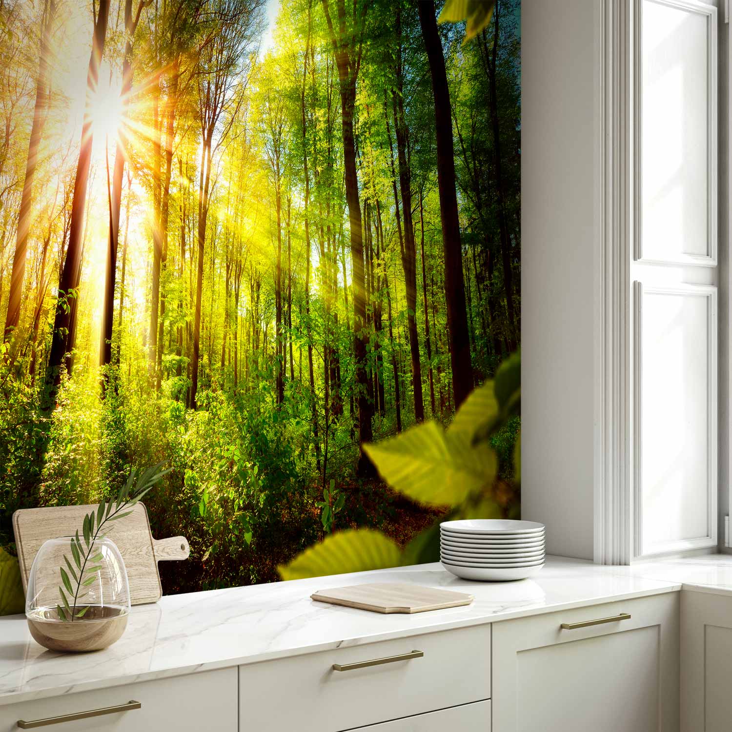 Forest Hideout Green Nature Wall Mural