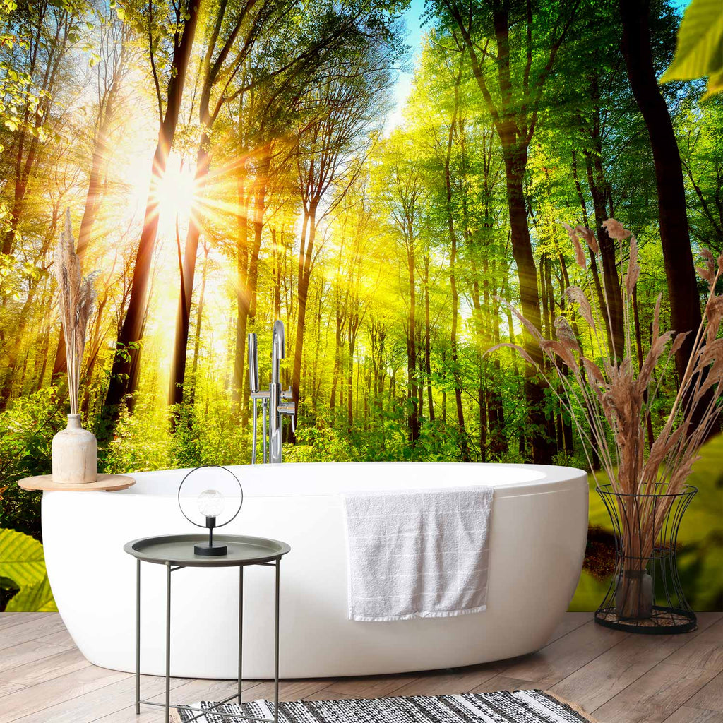 Forest Hideout Green Nature Wall Mural