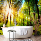 Forest Hideout Green Nature Wall Mural