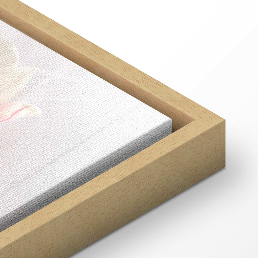 Magnolia Reflection Floral Narrow Canvas Print