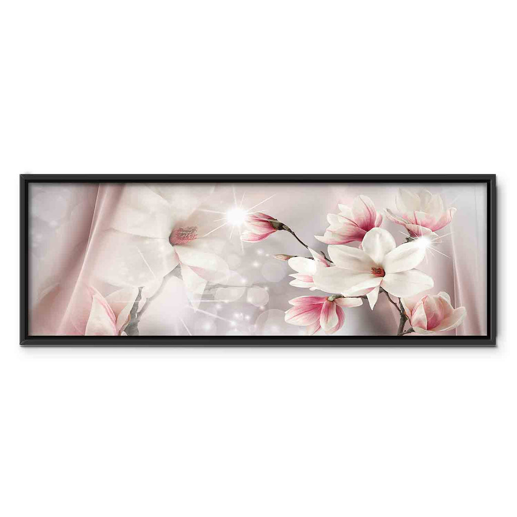 Magnolia Reflection Floral Narrow Canvas Print