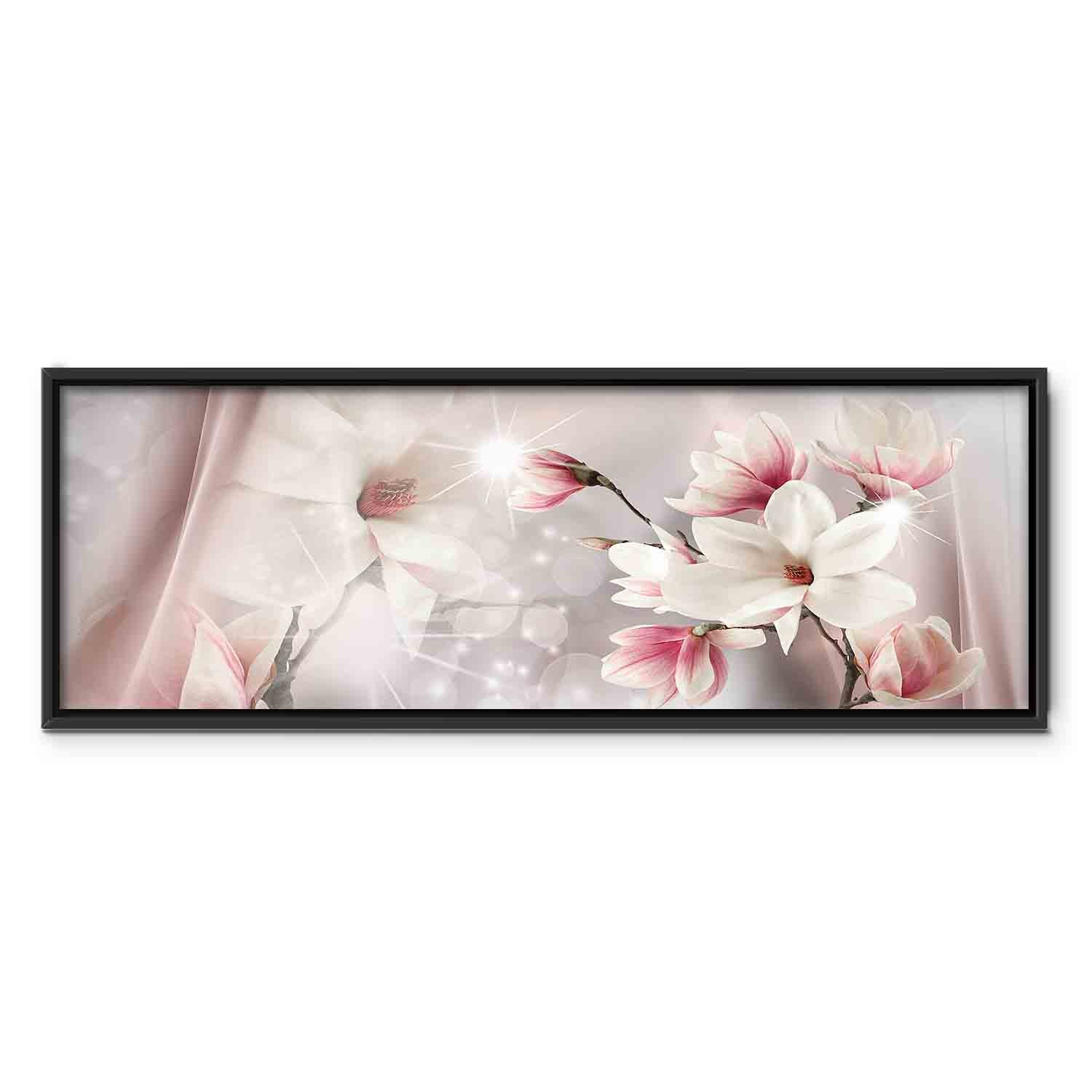 Magnolia Reflection Floral Narrow Canvas Print