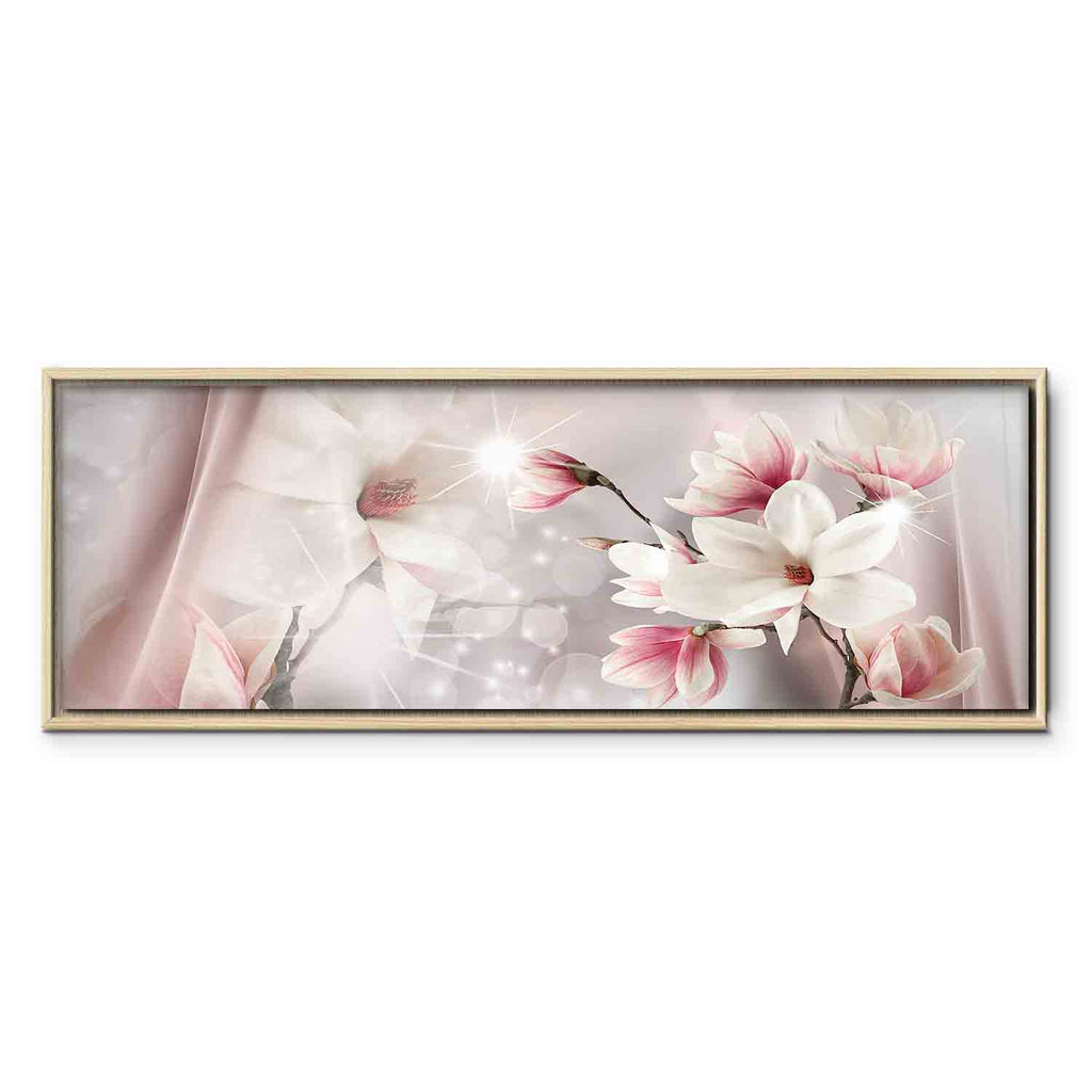 Magnolia Reflection Floral Narrow Canvas Print